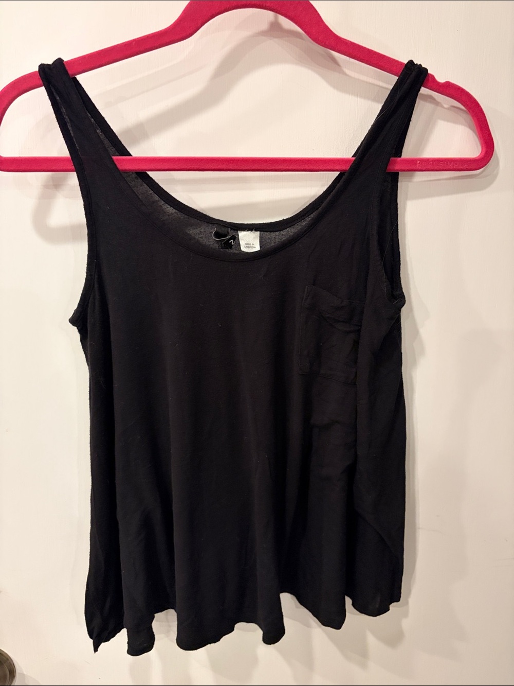 Divided Women’s XS Black Scoop Neck Pocket Tank Top